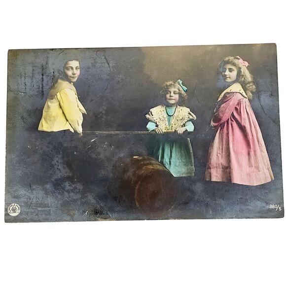 1904 Antique Picture Postcard Featuring Children Playing Posted Victorian - Picture 1 of 7